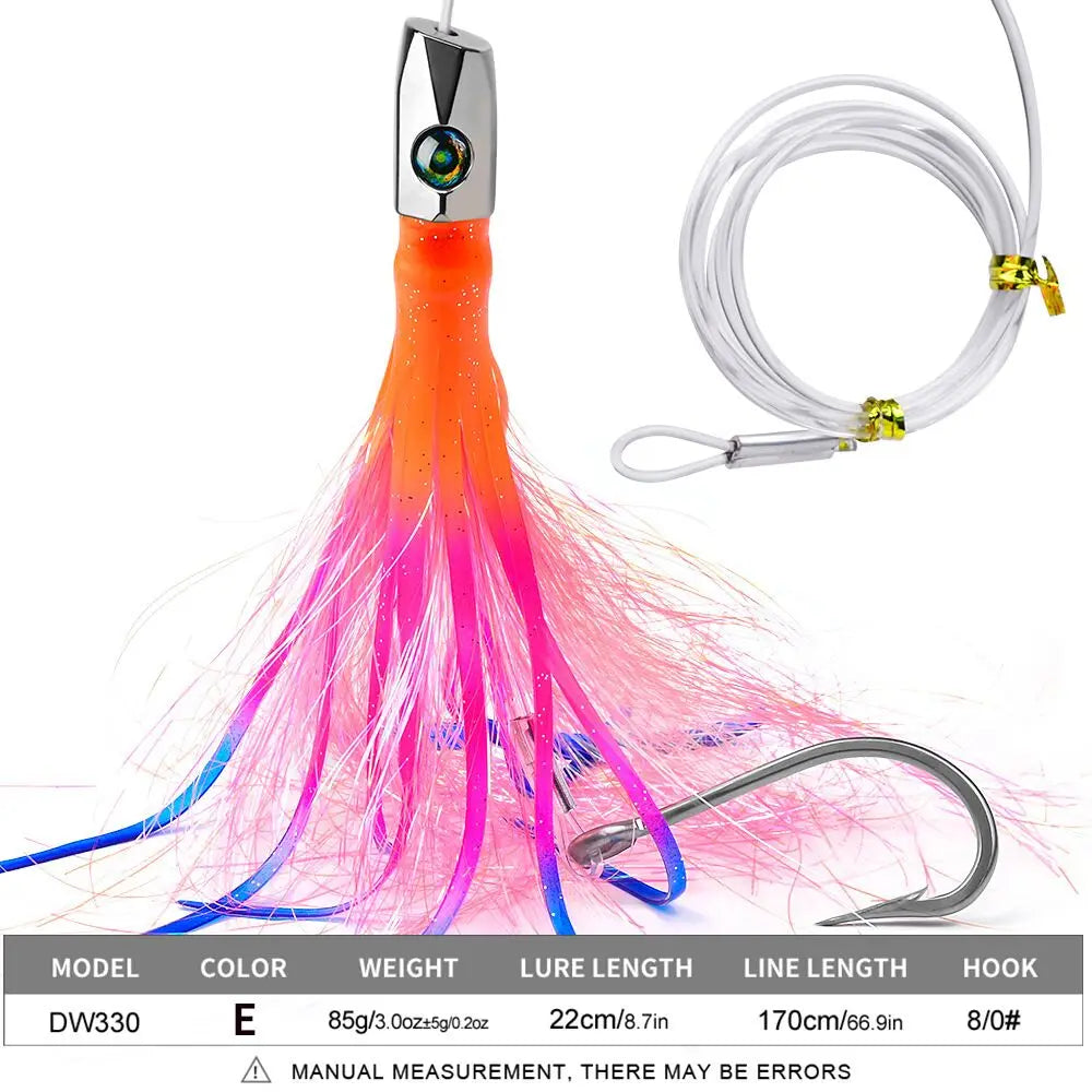 DeepSea Pro Lure 22cm 85g Zinc Head Octo Skirt - Big Game