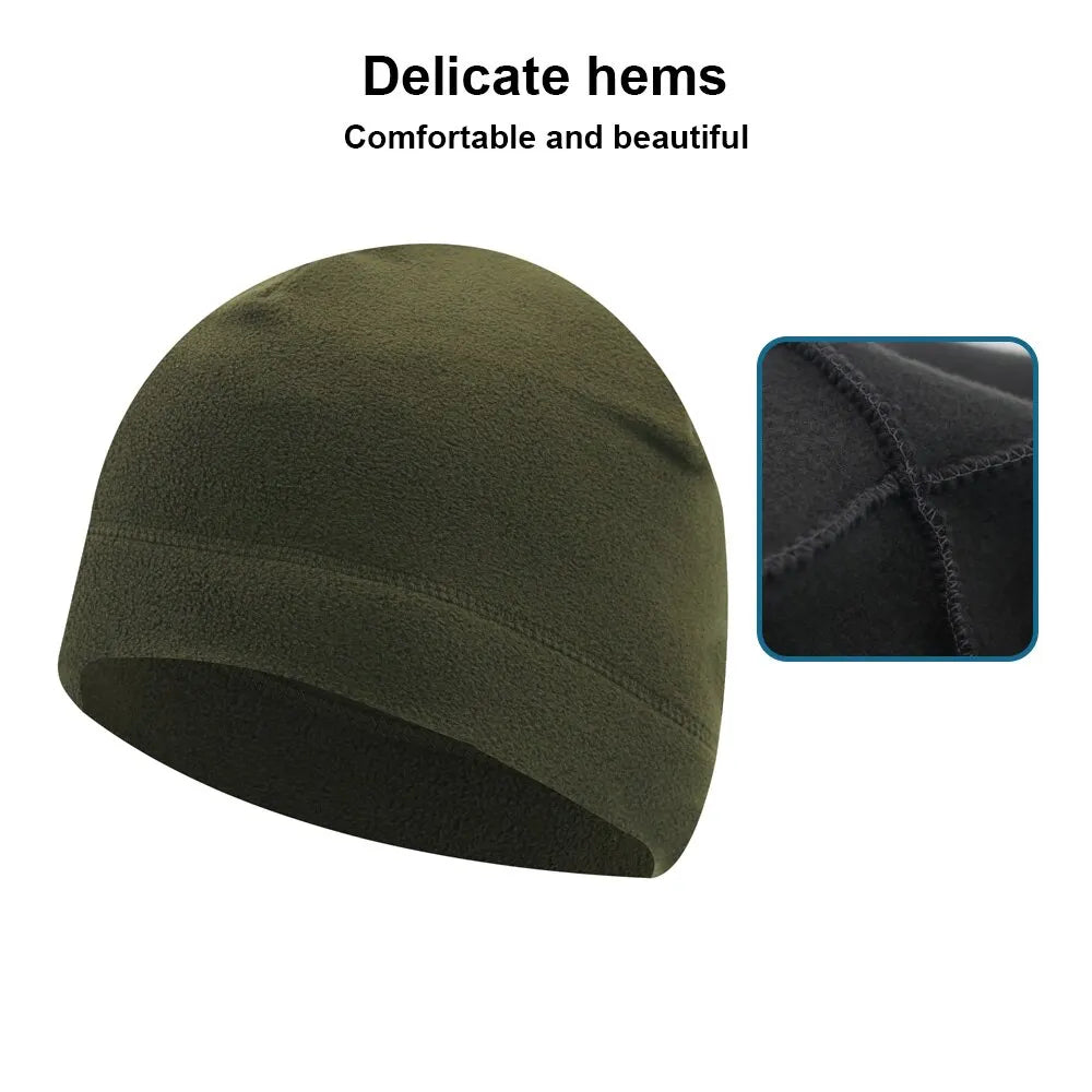 1PC Warm Winter Skull Cap Soft Polar Fleece Hat Thick Windproof Cap Outdoor Beanie Cap Ski Cap Unisex Suitable For Unisex