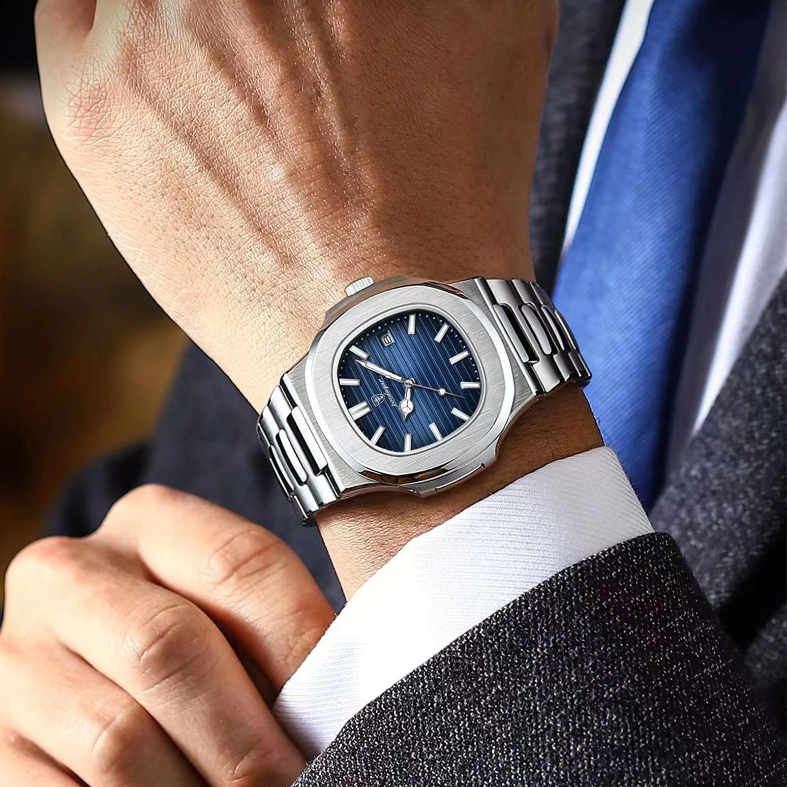 POEDAGAR Men’s Waterproof Luminous Wristwatch Quartz Watches For Men
