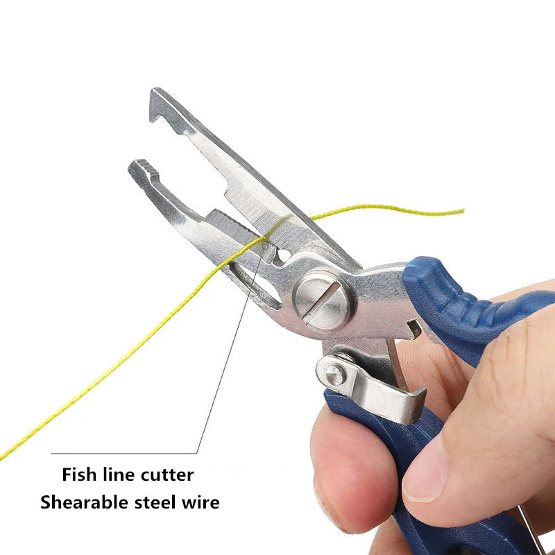 AquaPro Travel Fishing Pliers - Deep Hook Removal Nose