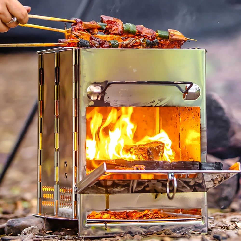 TrailForge Wood Burning Folding Camp Stove - Portable