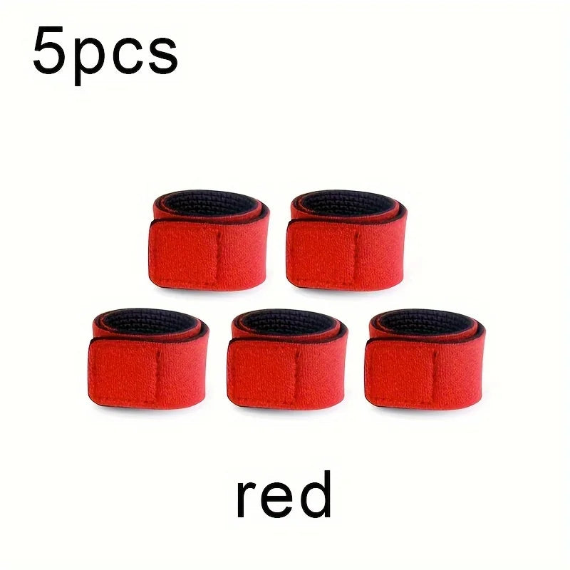 5/10Pcs Fishing Rod Tie Holder Strap Non-slip Belt Tackle Elastic Wrap Band Pole Holder Fastener Ties Reusable Bandage Fastener