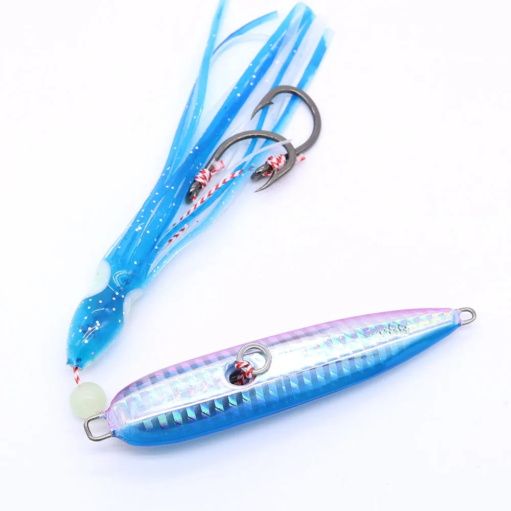 Castfun Inchiku Jig Octopus Skirt With Assist Hook - Glow