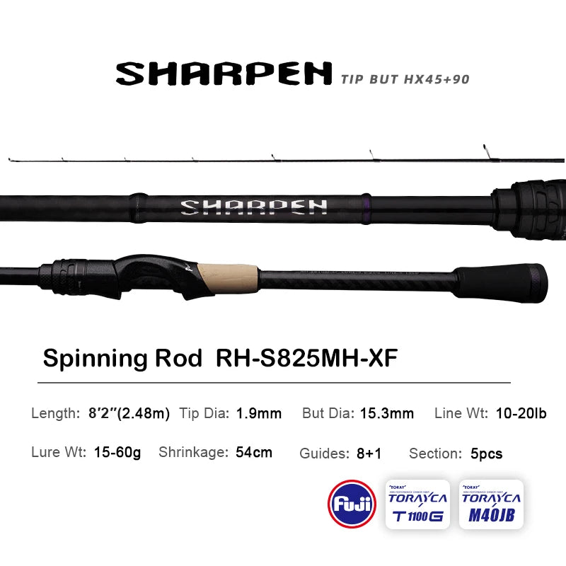 Spinning/Conventional Travel Rods, Long XF/MF Action Rods FUJI Components Fishing Poles for any destination.