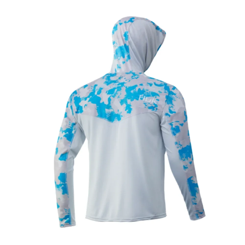 HUK Hooded Fishing Shirt Camouflage - UV Protection