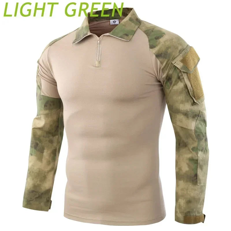 Men Combat Cargo Tactical Camo Waterproof Shirts US Size S-4XL