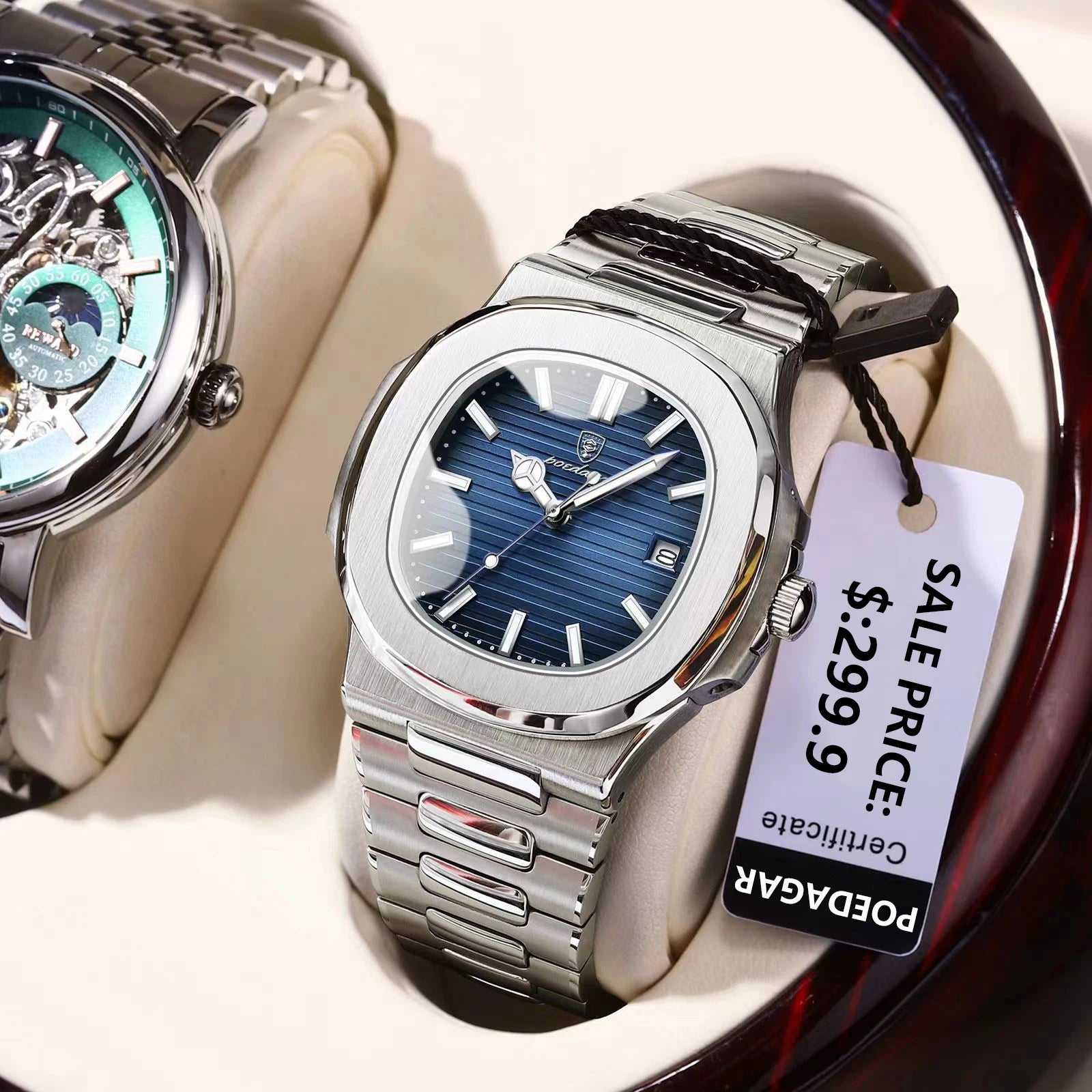 POEDAGAR Men’s Waterproof Luminous Wristwatch Quartz Watches For Men