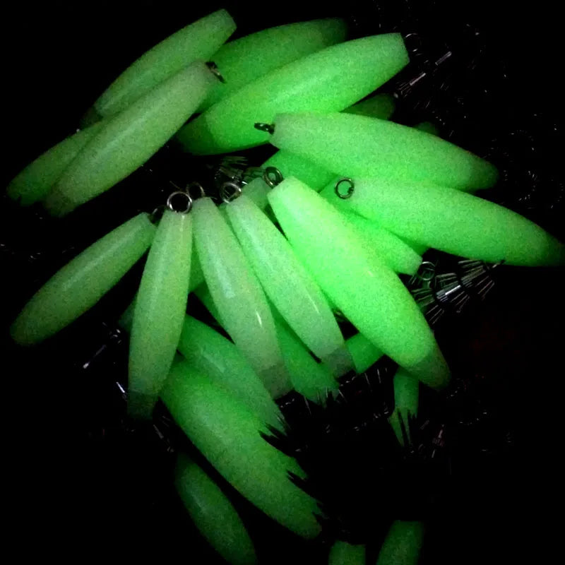GlowLure Glow Squid Jigs - Luminous Deep Water Lure